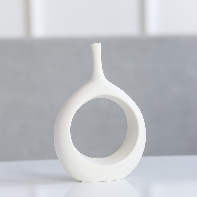 Nordic creative white ceramic vase