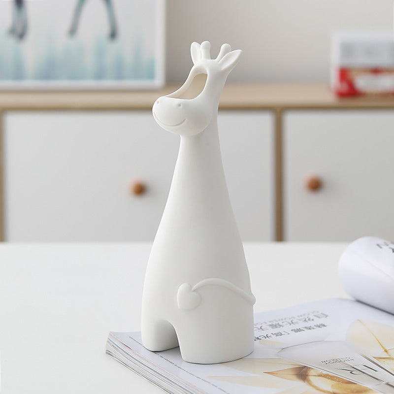 White Ceramic Vase Simple Home Decoration